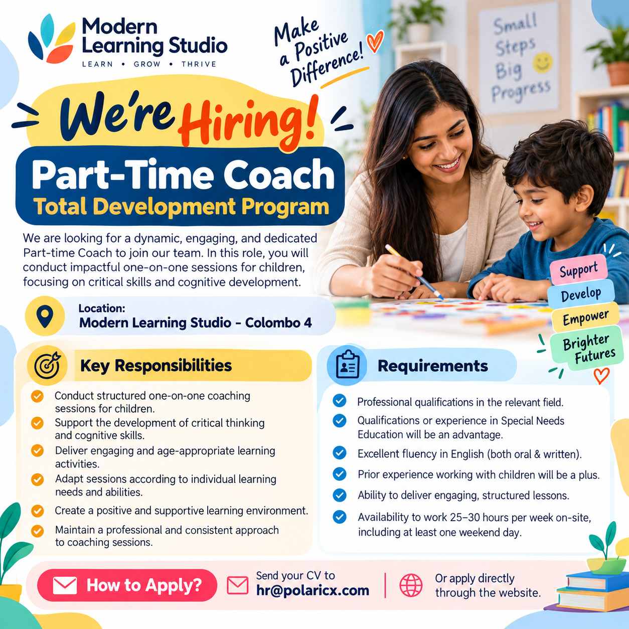 Part-Time Coach – Total Development Program at Modern Learning Studio
