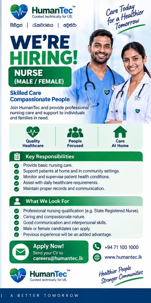 Nurse – Male / Female at HumanTec