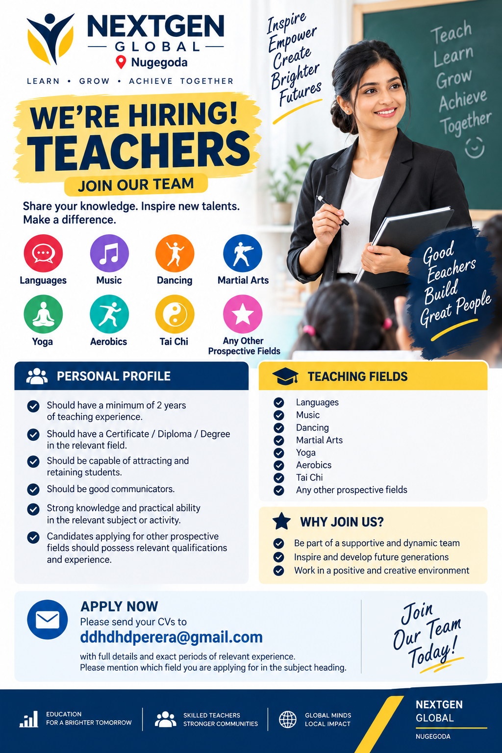 Teachers / Instructors at Nextgen Global