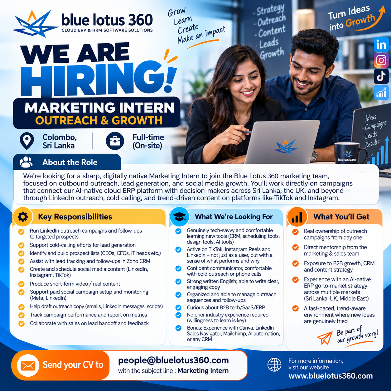 Marketing Intern – Outreach & Growth at Blue Lotus 360