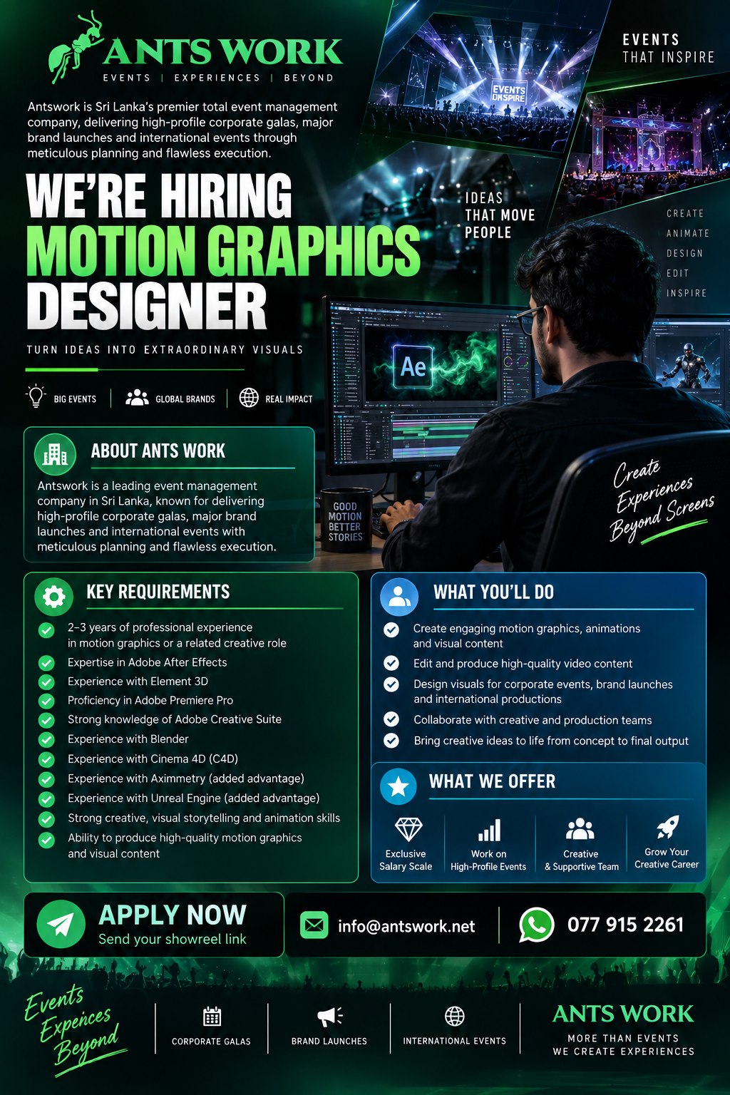 Motion Graphics Designer at Ants Work