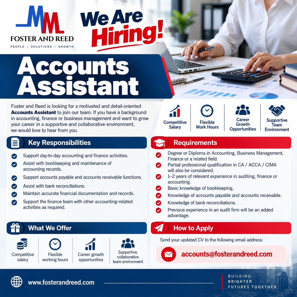Accounts Assistant at Foster and Reed
