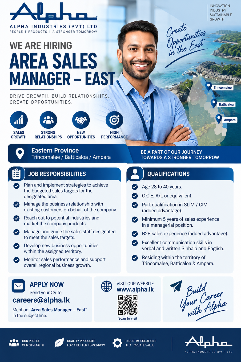 Area Sales Manager at Alpha Industries (Pvt) Ltd